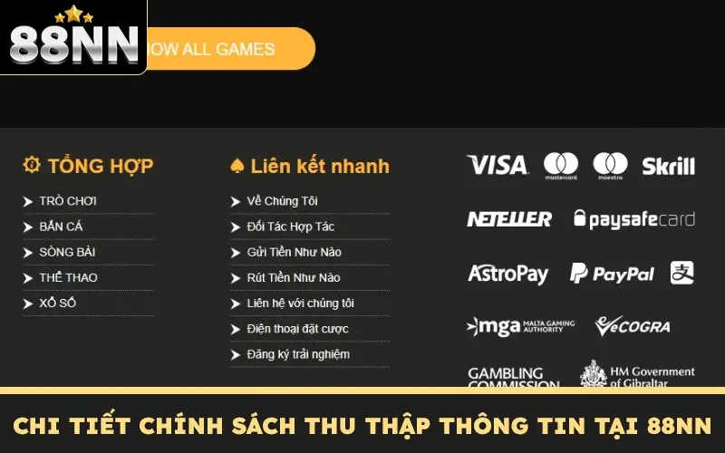 Chi tiết chính sách thu thập thông tin tại 88NN