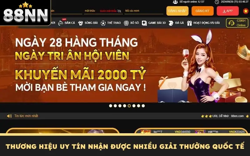 Thương hiệu uy tín nhận được nhiều giải thưởng quốc tế